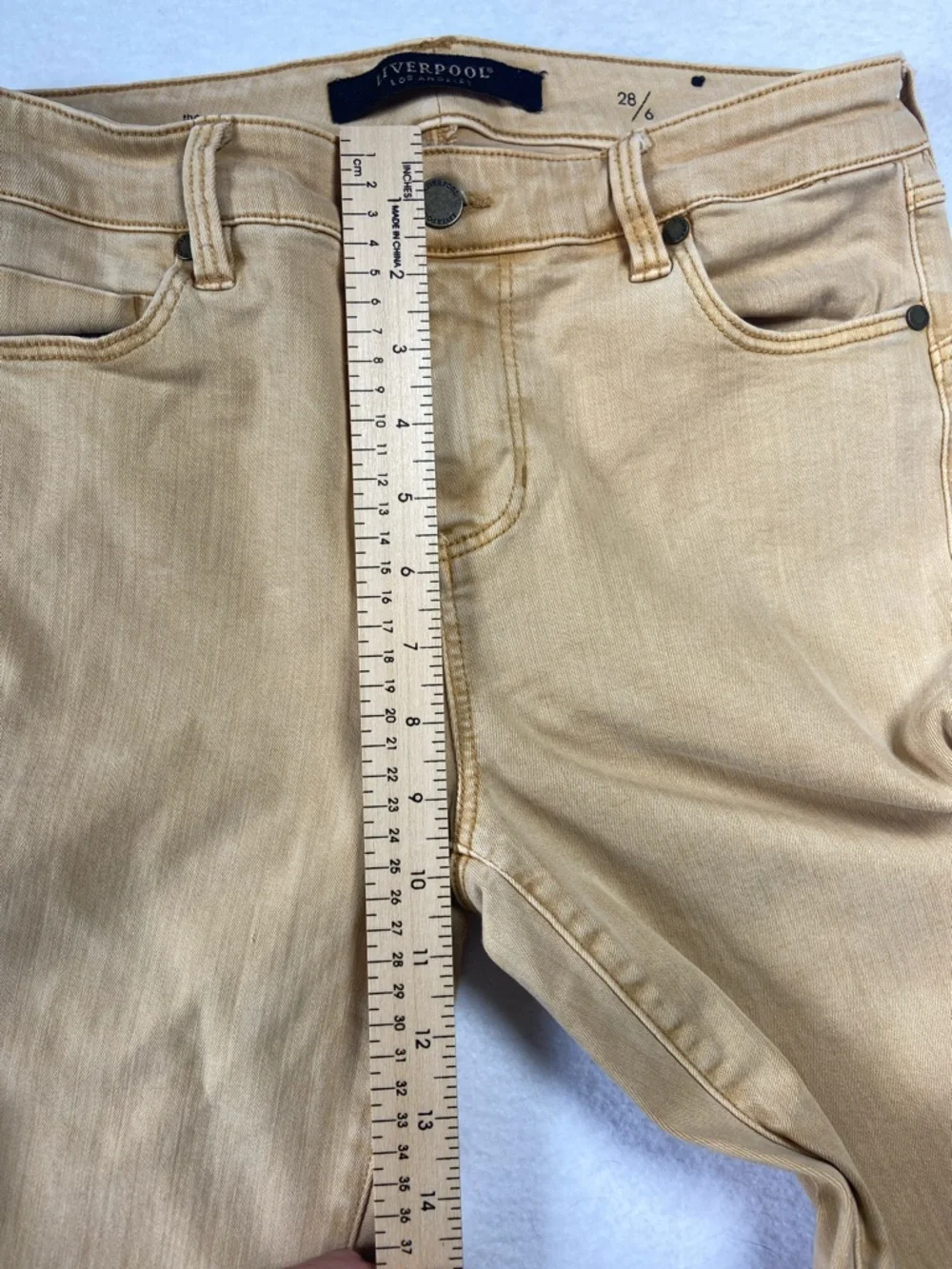 Liverpool Women’s Faded Gold Honey Hugger Ankle Jeans, Size 28/6 - Picture 14 of 14